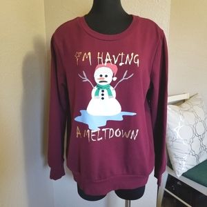 IM HAVING A MELTDOWN Graphic Sweatshirt XL